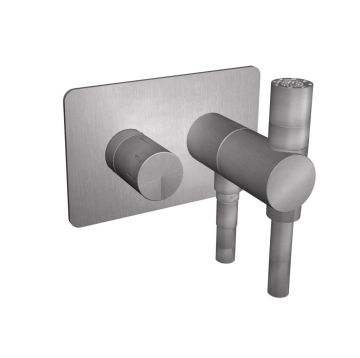 Termostatico incasso con doccetta multifunzione wc e idroscopino in acciaio spazzolato 316 Collezione Inox316 Time 2020 di Bongio