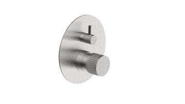 Miscelatore doccia incasso in acciaio spazzolato 316 con deviatore meccanico a 3 uscite e cartuccia tradizionale Collezione Inox316 Time 2020 di Bongio