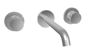Guppo lavabo a parete con bocca da 190 mm. in acciaio spazzolato 316 Collezione Inox316 Time 2020 di Bongio