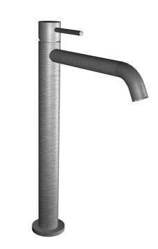 Miscelatore lavabo alto con bocca lunga in acciaio spazzolato 316 e cartuccia tradizionale Collezione Inox316 Time 2020 di Bongio