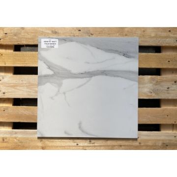 Gres Porcellanato in massa Italia Bianco 60x60 SP10mm Opaco effetto Marmo  2° Scelta