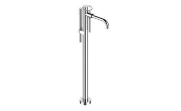 Miscelatore vasca da pavimento con set doccia. Collezione LINEA BY AC di Borgio