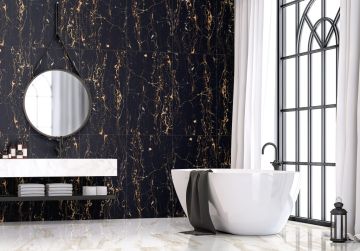 Gres Porcellanato effetto marmo Lucido Portoro Gold 60x120