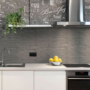 Piastrella per rivestimento opaca rettangolare brick 5x25 grace 9mm