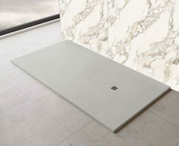 Piatto Doccia 700X900mm in Marmoresina con griglia laccata Colore Grigio Chiaro