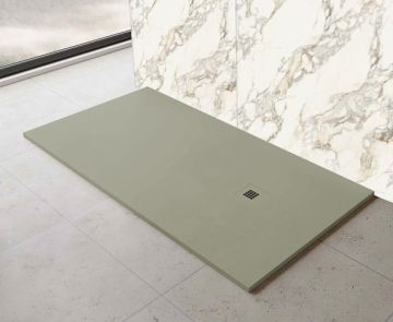 Piatto Doccia 800X900mm in Marmoresina con griglia laccata Colore Grigio Seta