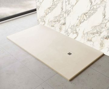 Piatto Doccia 800X160omm in Marmoresina con griglia laccata Colore Avorio