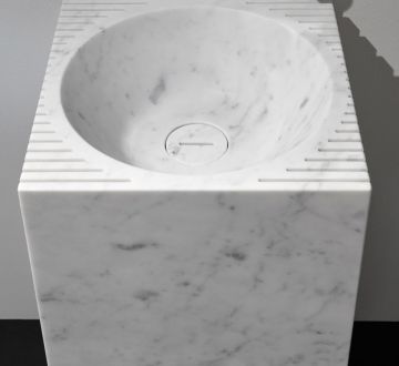 Lavabo lavandino da bagno modello Controverso di Antoniolupi