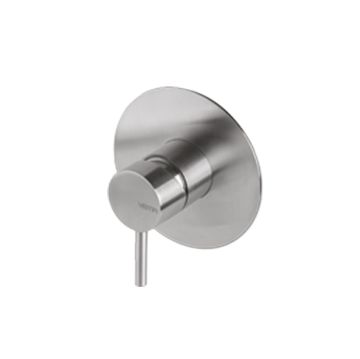 Miscelatore monocomando doccia da incasso completo di corpo incasso in acciaio inox timber steel di Vema