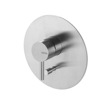 Miscelatore monocomando da incasso con deviatore automatico vasca/doccia, completo di corpo incasso in acciaio inox timber steel tema