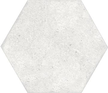 Piastrella gres porcellanato esagono effetto cemento bianco 15x17.3 cm Sp 9