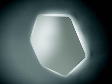 Specchio bagno sagomato exagon retroilluminato a led 72x80 cm di Etrusca