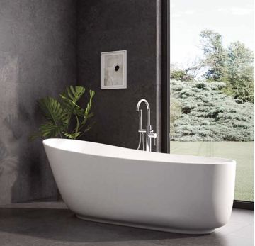 Vasche freestanding ovale complete di piletta