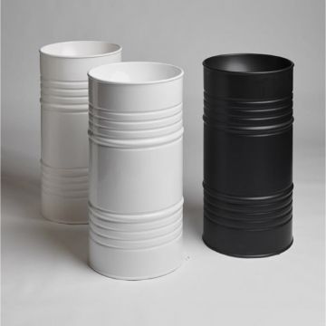 Lavabo freestanding Barrel scarico suolo completo di sifone e tubo flessibile di scarico Kerasan