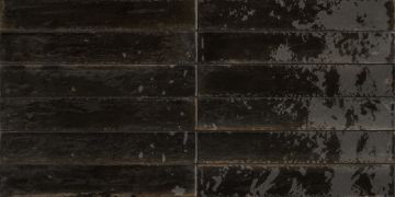 Gres porcellanato Marazzi Lume Nero lucido 6x24 SP10