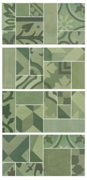 Gres porcellanato Marazzi D_Segni Blend Mosaico Verde 19x38