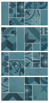 Gres porcellanato Marazzi D_Segni Blend Mosaico Azzurro 19x38
