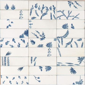 Gres porcellanato Marazzi Rice Decoro Leaf Bianco lucido 5x15 SP10