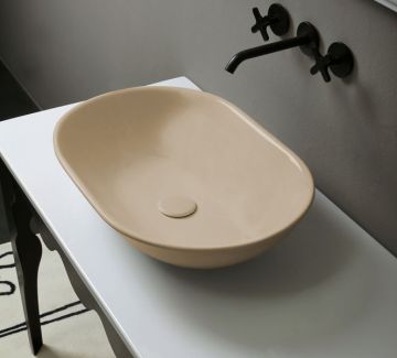 Lavabo Poggiato colore Arenite opaco Vitruvit