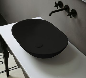 Lavabo Poggiato colore Grafite opaco Vitruvit