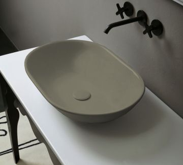 Lavabo Poggiato colore Pietra Naturale opaco Vitruvit