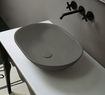 Lavabo Poggiato colore Quarzo opaco Vitruvit