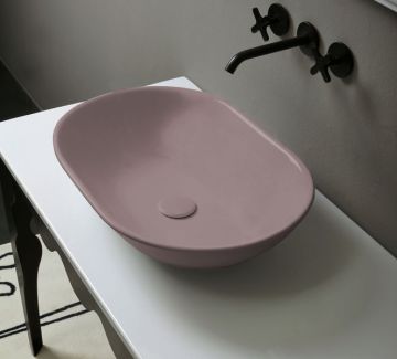 Lavabo Poggiato colore Morganite opaco Vitruvit