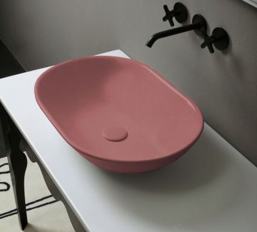 Lavabo Poggiato colore Corallo opaco Vitruvit