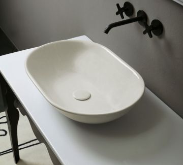 Lavabo Poggiato colore Bianco Agate opaco Vitruvit