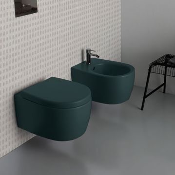 Vaso Bidet  Sospeso colore Ocean Jasper opaco Vitruvit