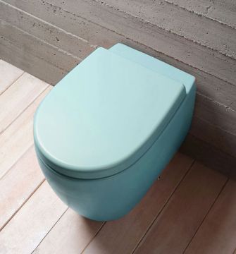 Vaso WC a terra colore Amazzonite opaco Vitruvit