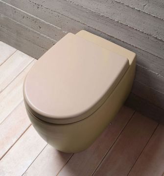 Vaso WC a terra colore Arenite opaco Vitruvit
