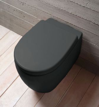 Vaso WC a terra colore Grigio Agate opaco Vitruvit