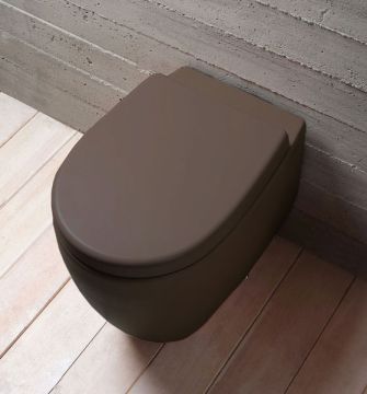 Vaso WC a terra colore Gravel opaco Vitruvit