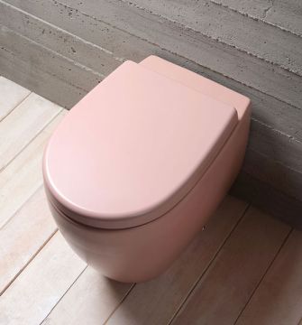 Vaso WC a terra colore Morganite opaco Vitruvit