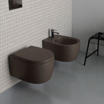 Vaso Wc  Sospeso colore Gravel opaco Vitruvit