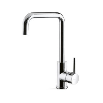 Miscelatore monocomando per lavello cucina con canna quadra girevole della collezione Piace di Vema