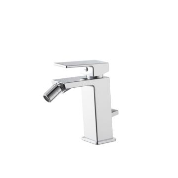 Miscelatore monocomando per bidet con scarico da 1”1/4 in acciaio inox cromo Lys di Vema