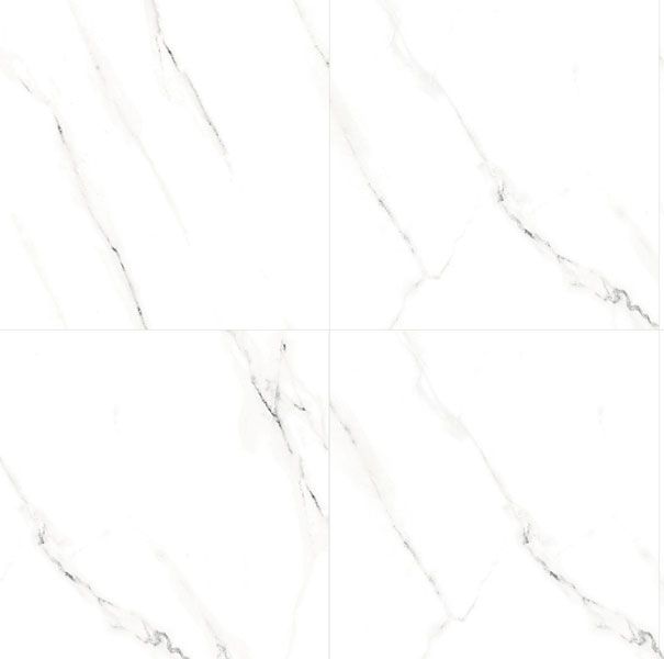 Gres porcellanato effetto marmo Lucido Carrara Bianco 80x80