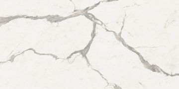 Piastrelle in gres porcellanato effetto marmo statuario Lucido della collezione Sensi di Abk-160x320 cm - 6mm