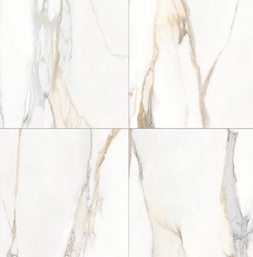 Gres Porcellanato effetto marmo lucido Calacatta oro 80x80